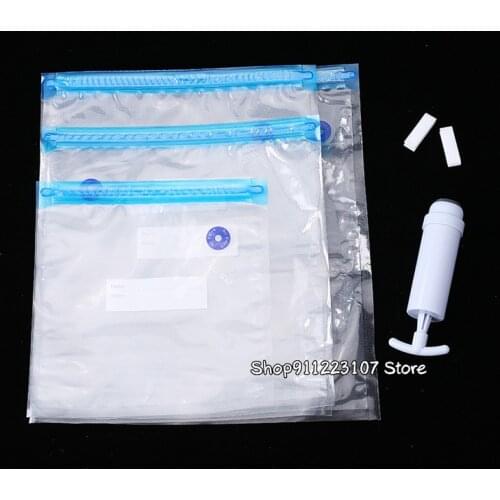 20/17Pcs Bag Kits Reusable Food Storage Vacuum Seal Bags With Hand Pump Bag Sealing Clips Food Wrap For Food Storage Freezing