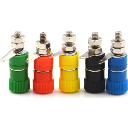 4pcs/lot 4mm Binding Post Banana Plug Jack Mount Terminal Blocks Amplifier Terminal Connector