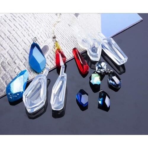 4 Pieces Assorted Shape Cabochon Silicone Earring Necklace Pendant Mold for Epoxy Resin Jewelry Making DIY Crafts