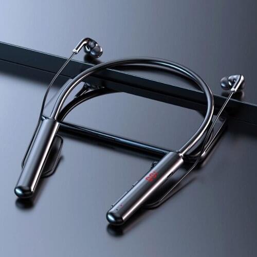 Wireless Bluetooth Earphones Neckband headset Long Standby Magnetic Binaural Insertable Card Stereo Sports Headphones