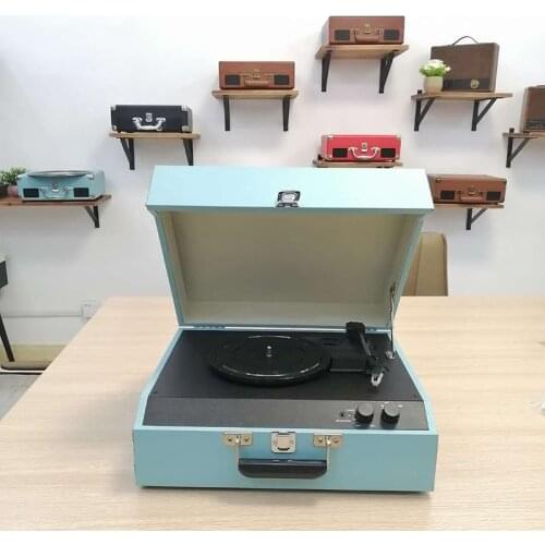 Retro gramophone portable gramophone vinyl record player wooden retro creative antique bluetooth audio turntable player
