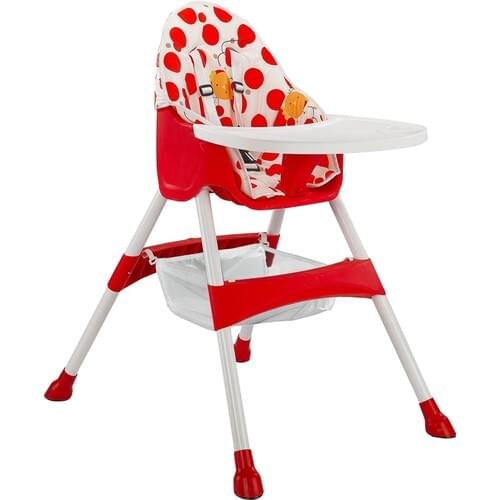 Baby Dining Chair Red, Feeding Tray, Baby Seat, Portable, Dining table, 6-36m Babies, Multifunctional