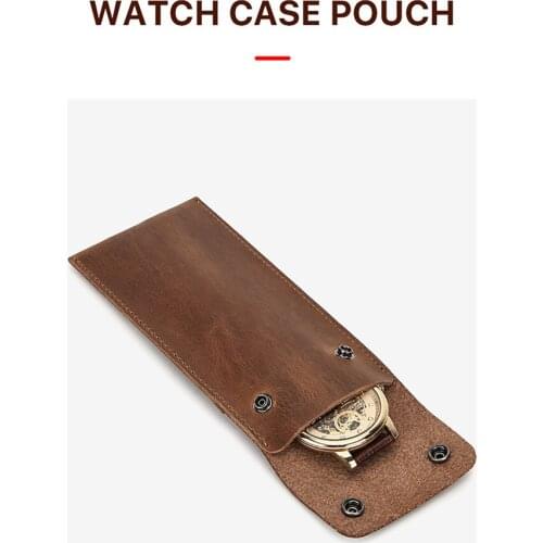 Leather Barrel Style Carrying Case Travel Display Box Storage Bag for Watch Kit