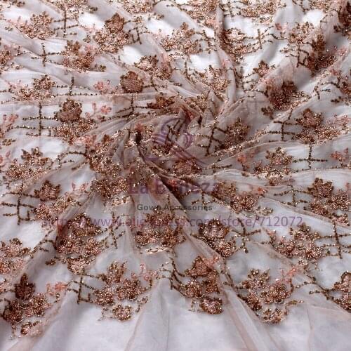 120cm by yard pink/nude pink/purple/light gray handmade surper heavy beading sequins wedding/evening/show dress lace fabric