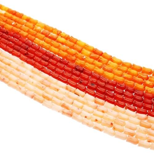 4-6mm Fashion Coral Petals Loose Beads High Quality Natural Sea Bamboo Beadwork Necklace Bracelet DIY for Jewelry Finding Making