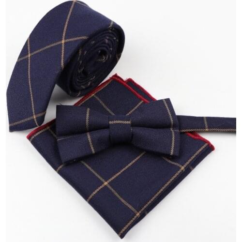 Mens Designer Fabric Of Business Suit Striped Skinny Pocket Square Handkerchief Butterfly Bow Tie Ties Set Lots