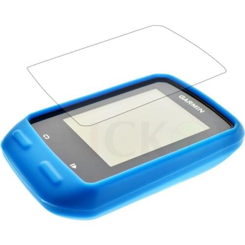 Hot New Silicone Rubber Protect Sky Blue Case + LCD Screen Film Protector For Garmin Edge 510
