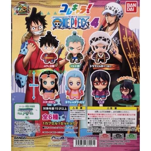 Original bandai One piece Monkey D Luffy Zoro Law Nico Robin Vivi gashapon set figure PVC Model Figurals Dolls toys