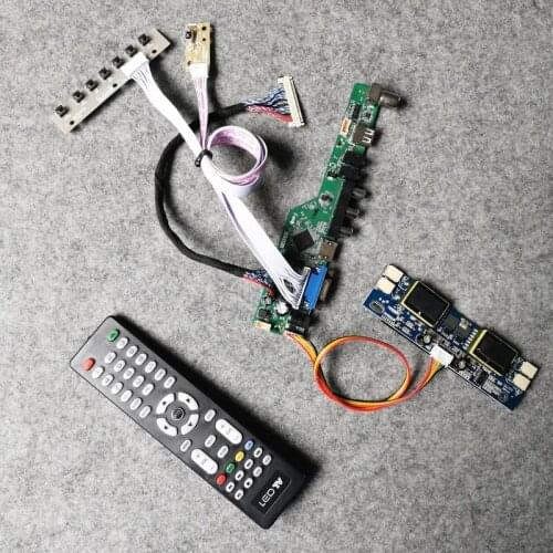 Panel 30 Pin LVDS LCD monitor controller board 4CCFL 1280*1024 VGA AV USB Fit LTM190E1/LTM190E4/LTM190EX/LTM190EP01 DIY kit
