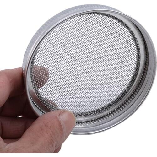 Stainless Steel Strainer Filter Net Cover Seed Sprouting Screen Sprouting Lids For Round Mouth Canning Jar