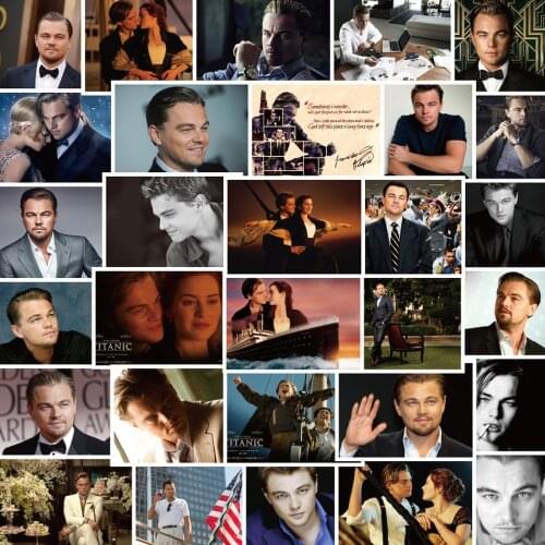 30PCS Leonardo DiCaprio Movie Star Actor Graffiti Stickers Skateboard Fridge Guitar Laptop DIY Waterproof Cool Sticker Decals