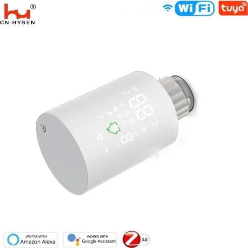 Temperature Controller Heating Battery Powered TRV Thermostatic Radiator Valve Controller Voice Control with Alexa