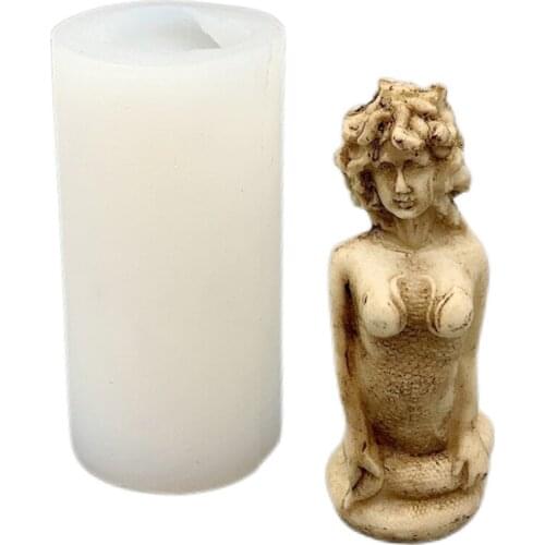 Goddess Medusa Epoxy Resin Mold Aromatherapy Plaster Silicone Mould DIY Crafts Home Ornaments Decorations Casting Tool