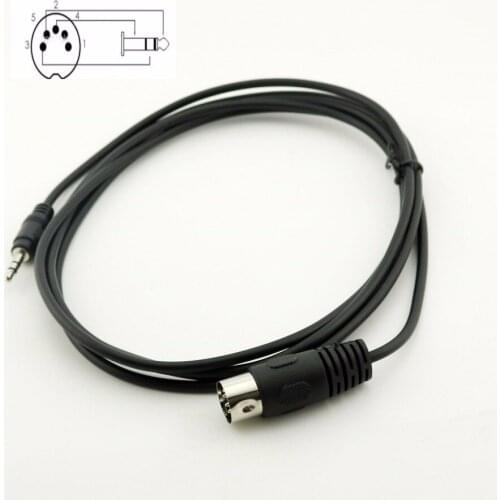 10pcs Din 5 Pin Din MIDI Male Plug To 3.5mm Male Stereo Jack Audio Cable 50cm 0.5m/1.5m/3m