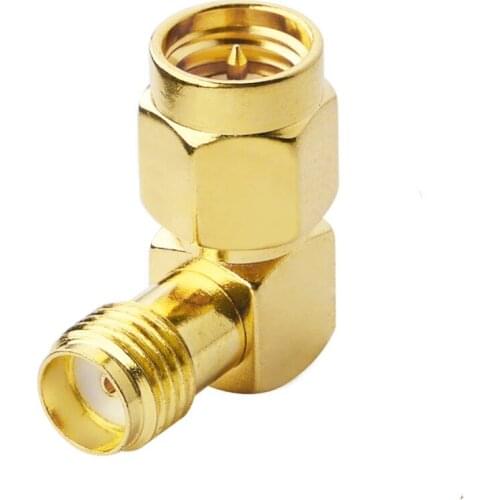 10PCS RF adapter SMA male to SMA Female connector 90 degree right angle SMA male to SMA Female adapter for 3g 4g Antenna