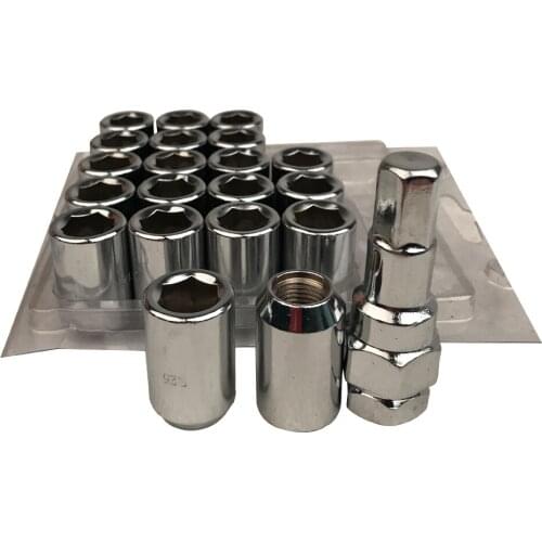 20+1 Wheel Screws Anti-theft Nuts Screw Security Lock Bolts Cone Slot for Nissan M12x1.25