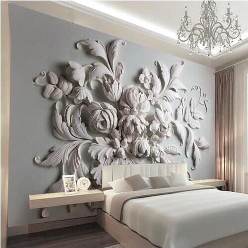 3D photo wallpaper stereoscopic relief European backdrop entrance porch bird leaf 3D large wall mural wallpaper Modern painting