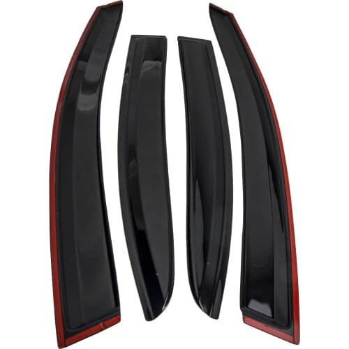 4x Acrylic Window Visor Sun Rain Guard Vent Shade for Subaru WRX STI 2015-2019 Left, Right, Front, Rear for JMD Style