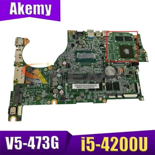 AKEMY DAZRQMB18F0 NBMBC11003 NB.MBC11.003 For acer aspire V5-473G laptop motherboard i5-4200U +NVIDIA graphics