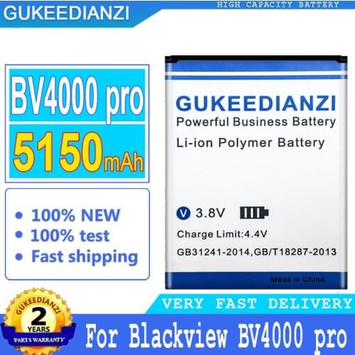 5150mAh GUKEEDIANZI Battery For Blackview BV4000 Pro BV4000Pro MTK6580A Big Power Bateria