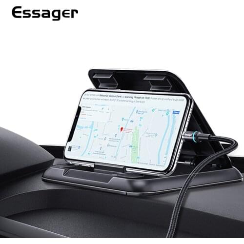 Essager Dashboard Car Phone Holder for iPhone Xiaomi mi Adjustable Mount Holder For Phone in Car Cell Mobile Phone Holder Stand