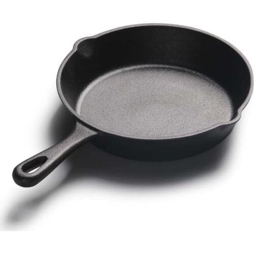Home kitchen cast iron soup pot flat bottom uncoated nonstick pan soup cookware