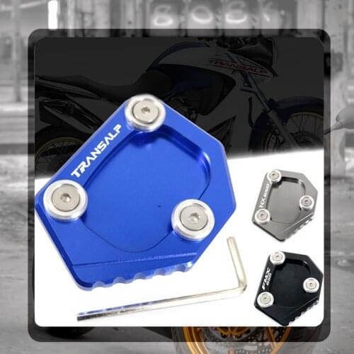 For HONDA NX 650 DOMINATOR XLV650 600 700 TRANSALP FMX650 Motorcycle Kickstand Foot Side Stand Extension Pad Support Plate