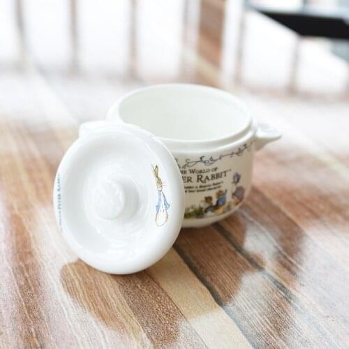 China ceramic soup pot water stew stewed birds nest sharks fin double cover ears dun Zhong soup cans of soup pot with lid