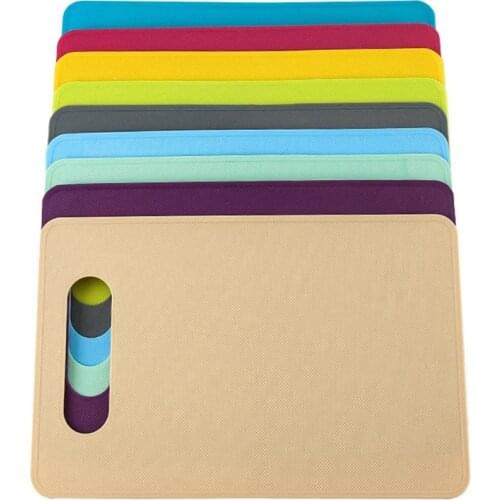 Kitchen Cooking Tools Flexible PP Plastic Non-slip Hang Hole Cutting Board Food Slice Cut Mini Chopping Block