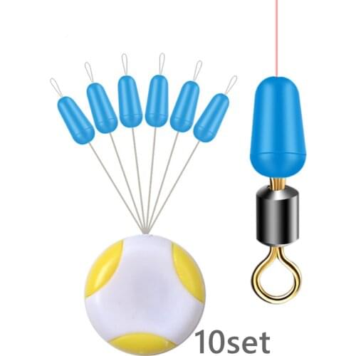 5/10set Strand Anti-winding Bean Silicone Anti-winding Bean Anti-winding 8-character Ring Swivel Fishing Gear Accessories Tools