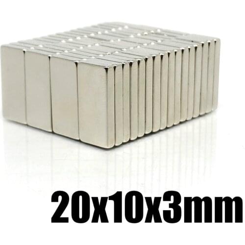 5/10/20/50Pcs 20x10x3 Neodymium Magnet 20mm x 10mm x 3mm N35 NdFeB Block Super Powerful Strong Permanent Magnetic Imanes