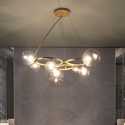 Nordic Postmodern Magic Bean LED Chandelier Simple Creative Bedroom Dining Living Room G9 Decorative Hanging Lighting