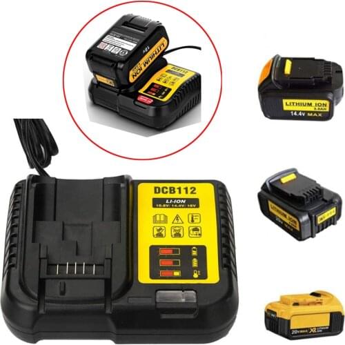 DCB112 Li-Ion Battery Charger For Dewalt 10.8V 12V 14.4V 18V Dcb101 Dcb200 Dcb140 Dcb105 Dcb200 EU/US Plug