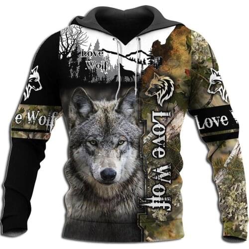 New Arrival Fashion Mens Hoodies 3D Wolf Printed Sweatshirt Funny Brand design hoodie harajuku Streetwear tops Tracksuits