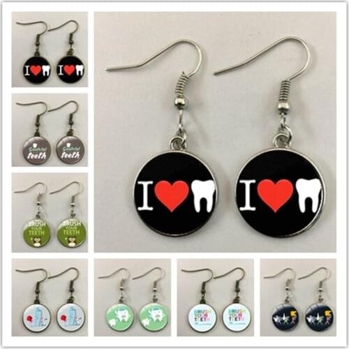 New fashion ladies earrings teeth glass earrings love tooth earrings ladies jewelry gifts