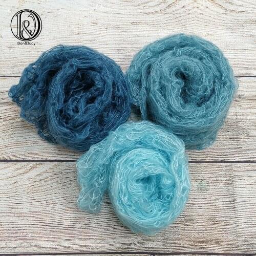 Don&Judy 2pcs/3pcs/lots 60x30cm Mohair Wrap Baby Photography Blankets Newborn Photography Props Elastic Newborn Accessories