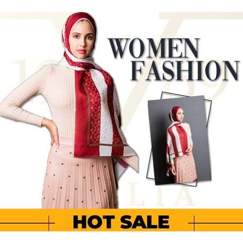 2020 Hot Sale Women 90x200 cm Cherry Pavia Shawl Silky Scarf Muslim Hijab Wrap Female Thick Neck Warm Headband Face Mask Lady