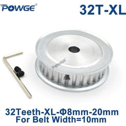POWGE Inch Trapezoid 32 Teeth XL Timing pulley Bore 12/14/19mm for width 10mm XL Synchronous Belt 32-XL-10 AF 32teeth 32T