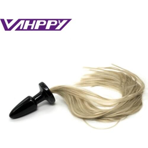 Silicone Horse Tail Anal Plug Sex Toys For Women men gay Tail Butt Plug Adult Products For Couples Adult erotic dildo Anal sex
