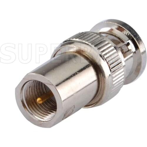 Superbat 5pcs BNC-FME Adapter BNC Male to FME Plug Straight RF Coaxial Connector