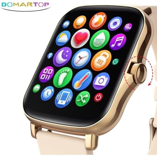 Soul Lover Smart Watch Women 1.69 Inch Blood Pressure Heart Rate Tracker IP67 Waterproof 8 Modes Men Smart Watch for Android iOS