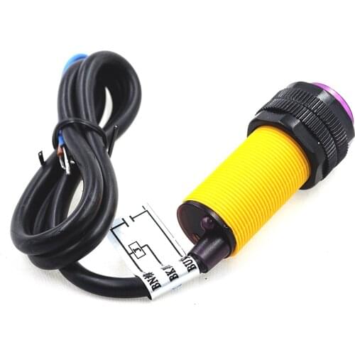 Smart Car Robot E18-D80NK Infrared Obstacle Avoidance Photoelectric Sensor Proximity Switch 3-80cm Detection Range Adjustable