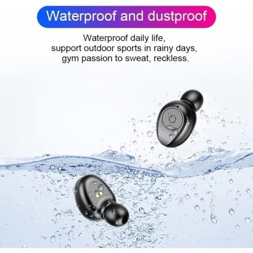 LS tws bluetooth earbuds with HIFI stereo sound ipx7 waterproof dustproof headset used as fone charger &holder 8D surround sound
