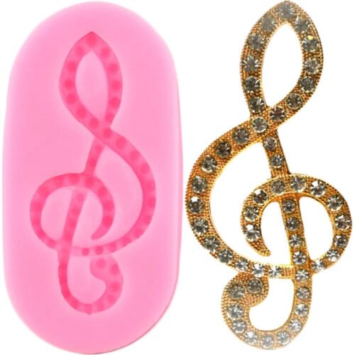 Music Note Silicone Mold Baby Birthday Cupcake Topper Fondant Cake Decorating Tools Cupcake Baking Candy Chocolate Moulds