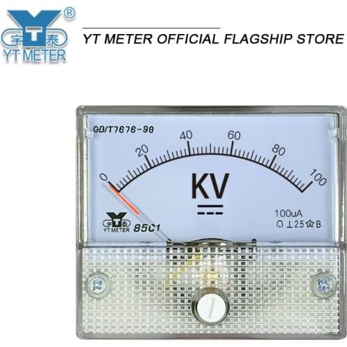 85c1 DC high voltage voltmeter 5kV 10kV 20kV 50kV 100kV pointer voltmeter resistance kilovoltmeter detection high voltage instal