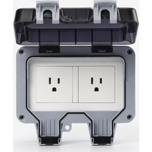1pcs outdoor waterproof outdoor bathroom wall waterproof socket French/American/German/British standard double
