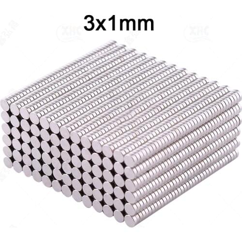 10/20/50/100pcs Neodymium Magnets 3mm x 1mm Round Rare Earth Ring Disk Strong Craft Magnets N35