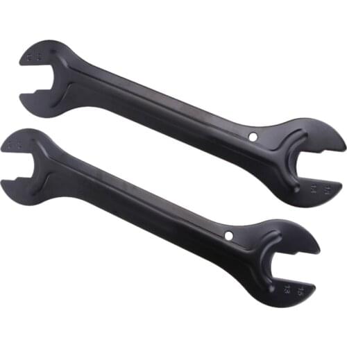 2Pcs Bike Tool Steel Bicycle Wrench Cycling Head Open End Axle Hub Spanner Cone Bicycle Repair