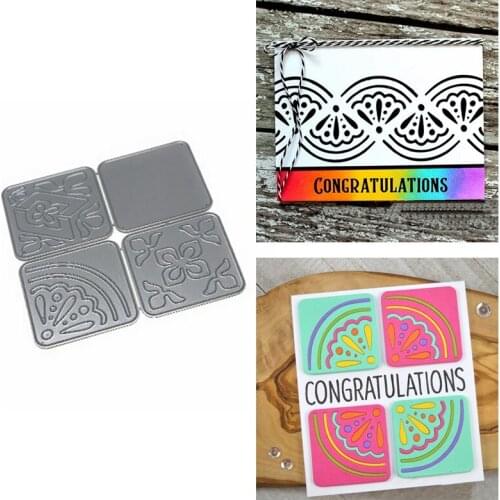 4pcs/set Waterdrop Fronds Frame Metal Cutting Dies Set For DIY Scrapbooking Craft Album Paper Cards Embossing Template 2020 Hot