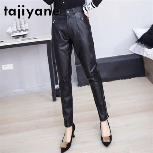 Real Women Pants Cowhide Pencil Pants Woman Cloth Female Genuine Leather Trousers Fashion Mujer Pantalones TN2420